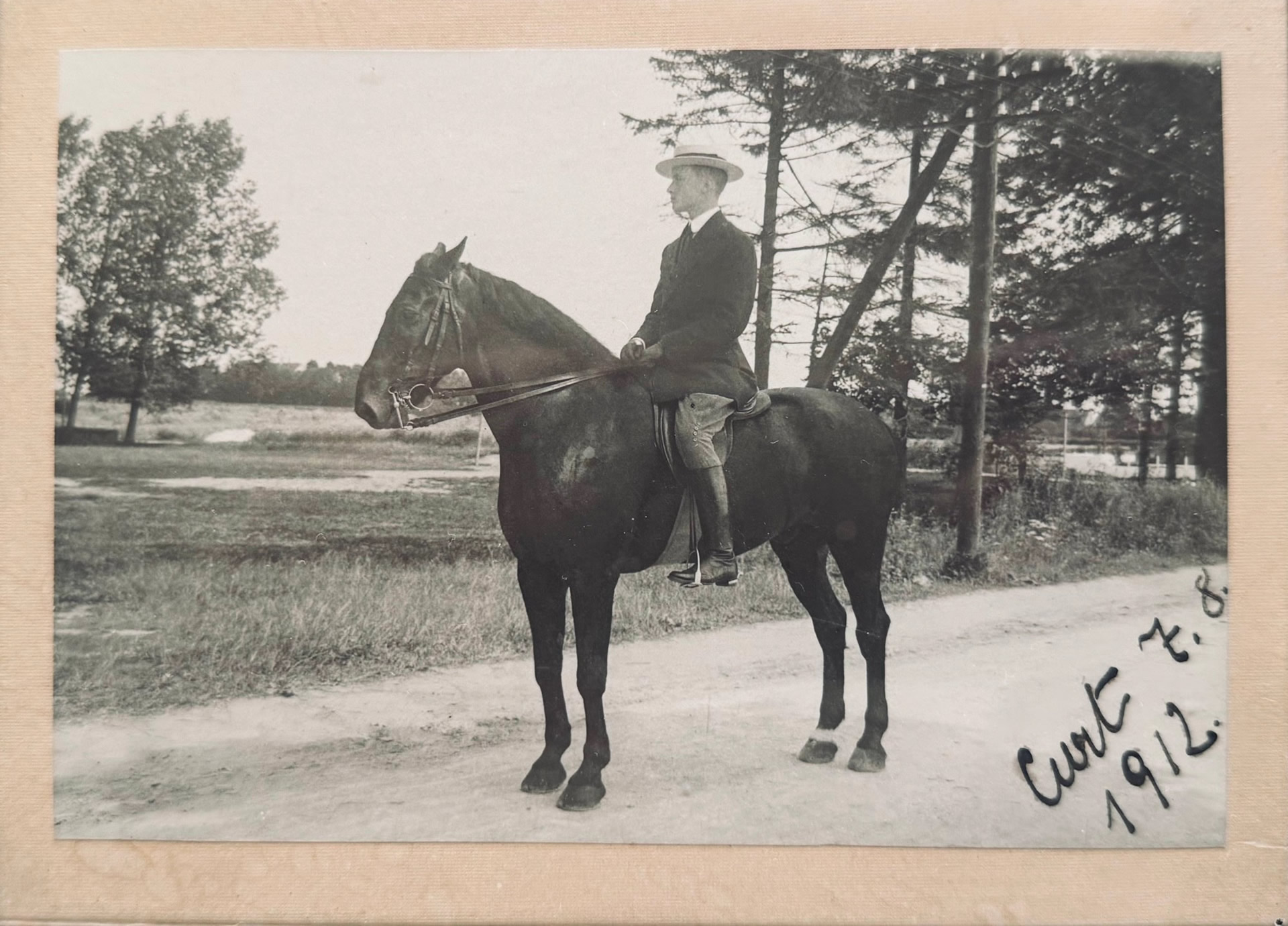 Count Kurt Haugwitz-Hardenberg-Reventlow Count Kurt Haugwitz-Hardenberg-Reventlow in the saddle at Krenkerup during a visit to his brother in 1921.